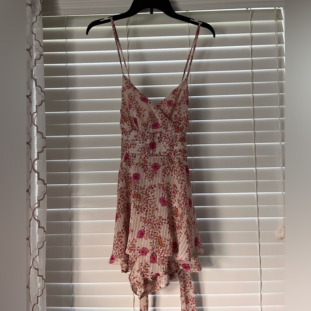 Summer Pink Floral Romper